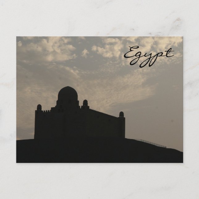 Mausoleum Silhouette Postkarte (Vorderseite)