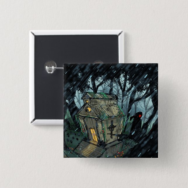Mausoleum und die Krähe Button (Vorne & Hinten)