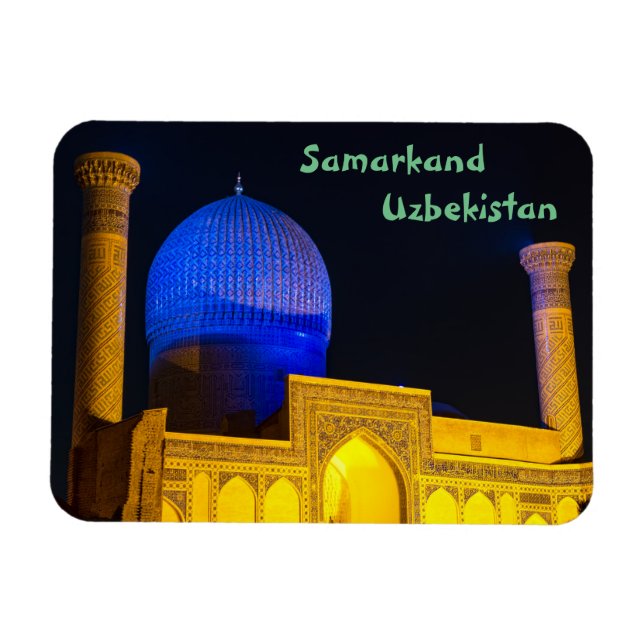 Mausoleum von Amir Timur - Samarkand, Usbekistan Magnet (Horizontal)