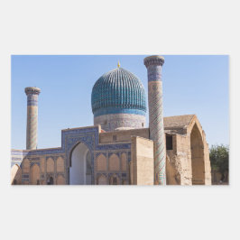 Mausoleum von Amir Timur - Samarkand, Usbekistan Rechteckiger Aufkleber