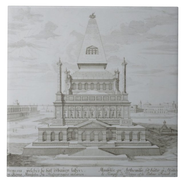 Mausoleum von Halicarnassus, Bodrum, die Türkei, Fliese (Vorderseite)