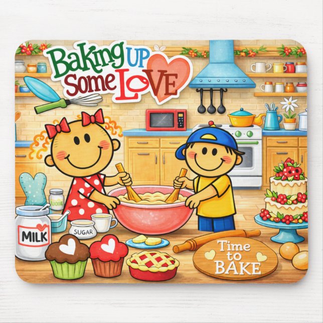 Mauspad 'Baking Up Some Love' (Vorne)