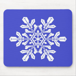 Mauspad Blau Schneeflocke