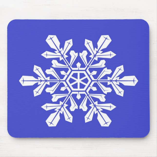 Mauspad Blau Schneeflocke (Vorne)