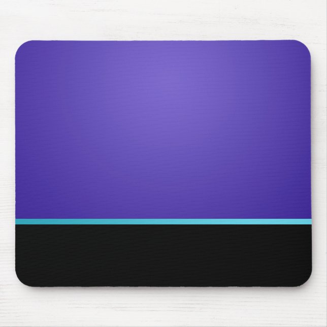 Mauspad Blau Schwarze Mausmatte (Vorne)