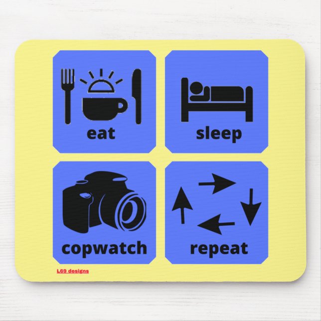 Mauspad "EAT, SLEEP...2" (Vorne)