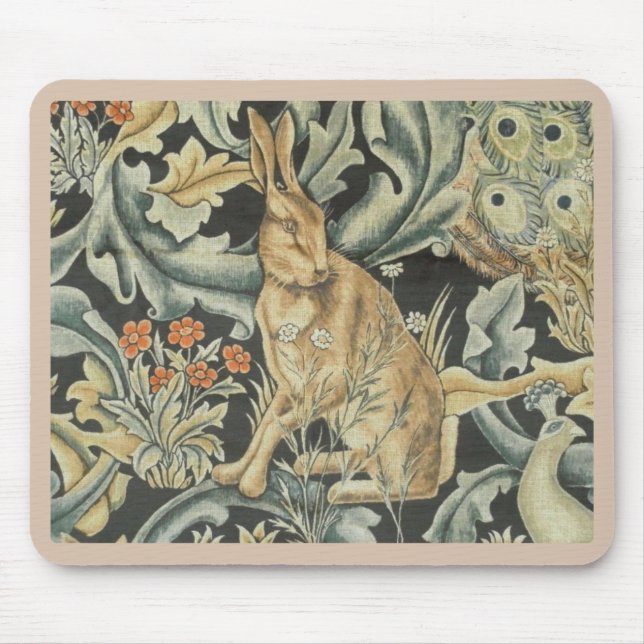 Mauspad - Hase und Pfau (Vorne)