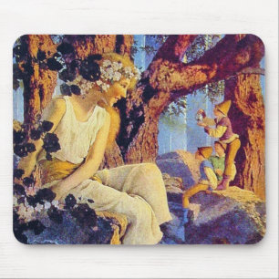Mauspad: Mädchen mit Elfen - von Maxfield Parrish Mousepad