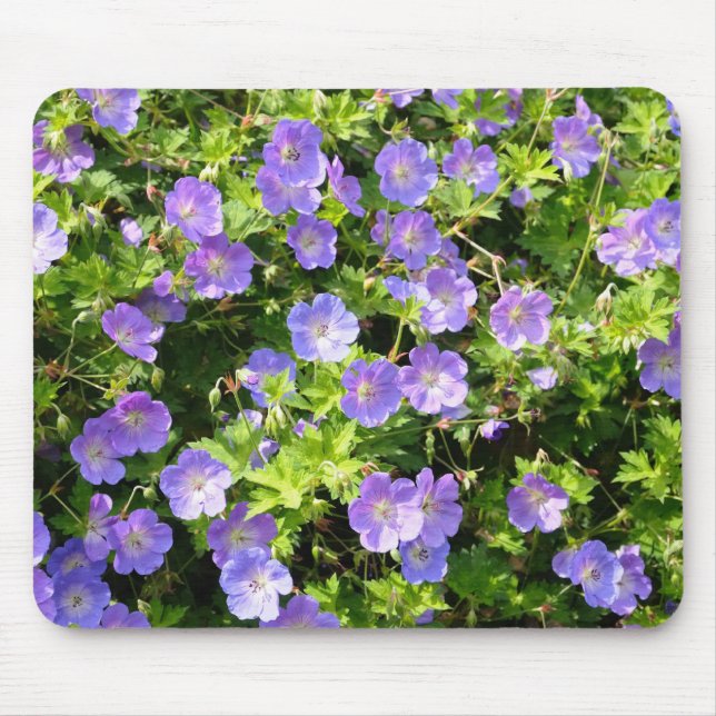Mauspad mit blauen Blumen (Vorne)