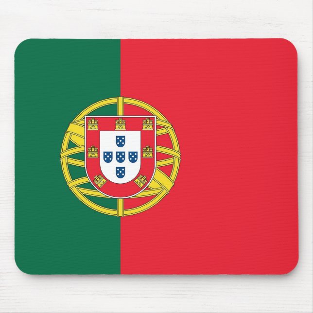 Mauspad mit der portugiesischen Flagge (Vorne)