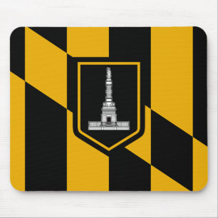 Mauspad mit Flagge des Baltimore, Maryland, USA