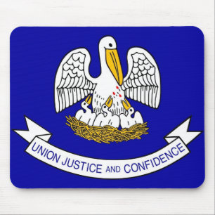 Mauspad mit Flagge des Staat Louisiana - USA