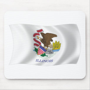 Mauspad mit Flagge von Illinois
