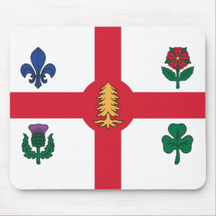 Mauspad mit Flagge von Montreal, Kanada