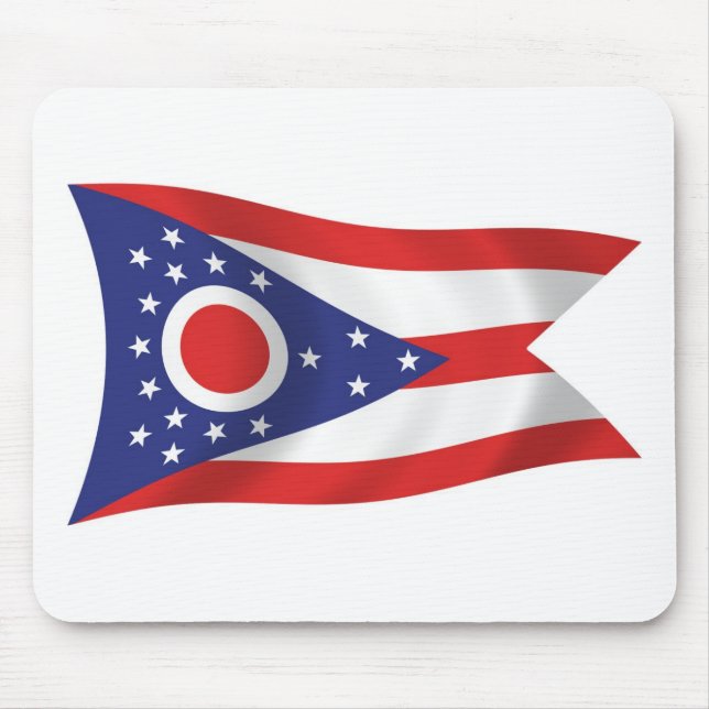Mauspad mit Flagge von Ohio (Vorne)