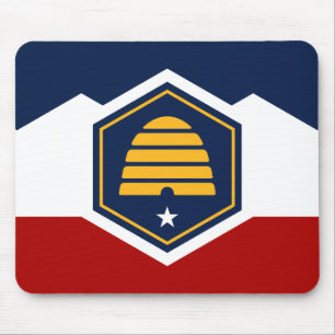 Mauspad mit Flagge von Utah, USA