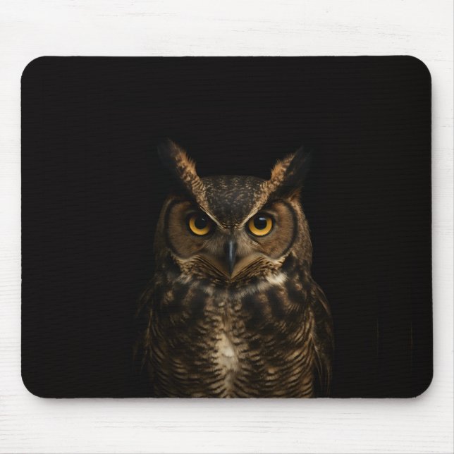 Mauspad mit Golden Eye Eule (Vorne)
