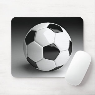 Mauspad mit schwarzem und weißem Fußball