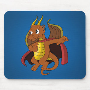 Mauspad mit Superhelden-Drachen-Cartoon