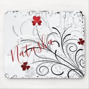 Mauspad mit Swirls und Hearts