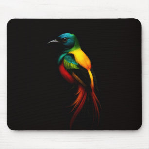 Mauspad mit tropischem Regenbogen-Vogel