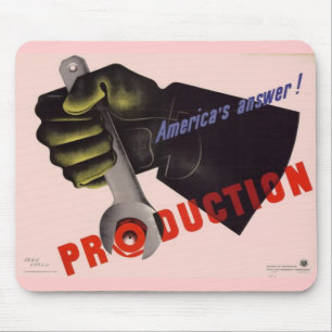Mauspad mit vintage Poster des Zweiten Weltkriegs