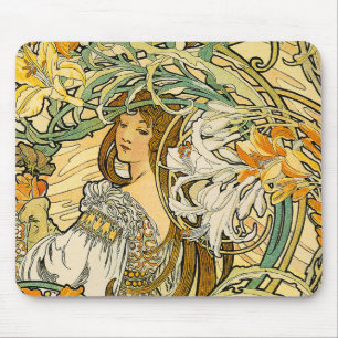Mauspad: Mucha - Die Blumensprache Mousepad