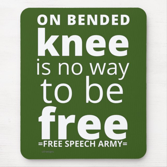 Mauspad "ON BENDED KNEE.." (Vorne)