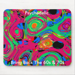 Mauspad psychedelisch Bring zurück die 60er 70er