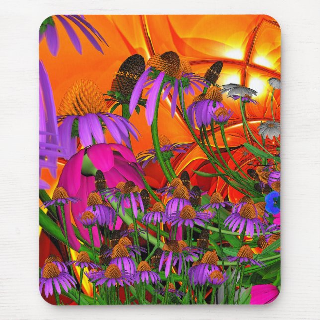 Mauspad Sonnenschein Blumen (Vorne)