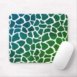 Mauspad - Tierprint Giraffe Grün/Blau