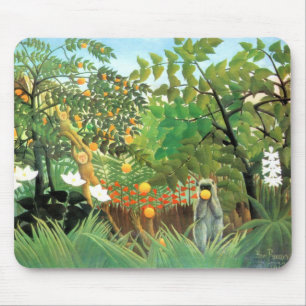 Mauspad Vintage Art Exotische Landschaft
