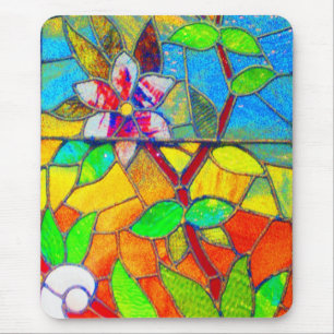 Mauspad-Vintage Glasmalerei-8 Mousepad