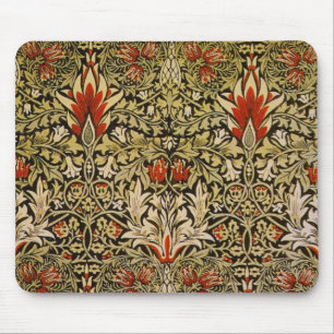 Mauspad Vintage Schlangenkopf-Druck Textil