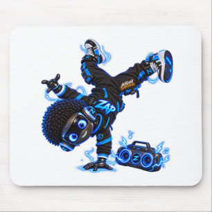 Mauspad - Zap Breakdance-Roboter - ASW-Universum