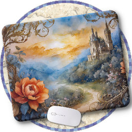MAUSTASTE - Floraler Weg zur Burg Mousepad