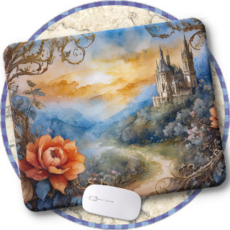 MAUSTASTE - Floraler Weg zur Burg Mousepad