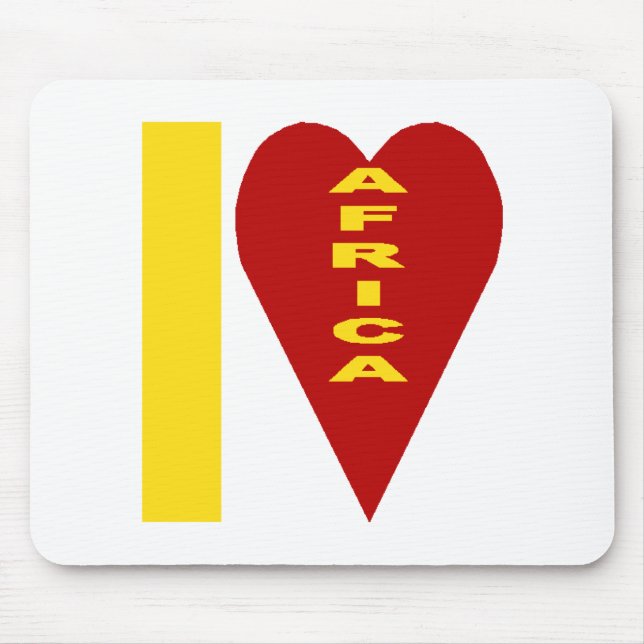 Mausteppich I LOVE AFRICA Mousepad (Vorne)