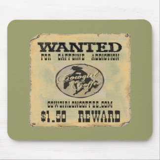 Mausunterlage "Cowgirl auf Kaffee" WOLLTE PLAKAT Mousepad