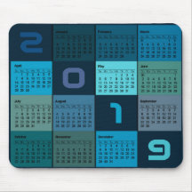 Mausunterlage mit 2019 Kalendern