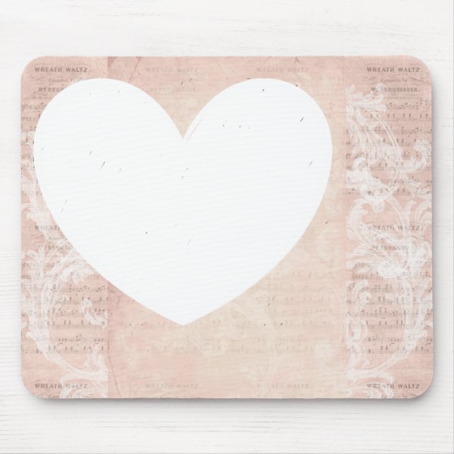 Mausunterlage-Musik-Herz-Foto Mousepad (Vorne)