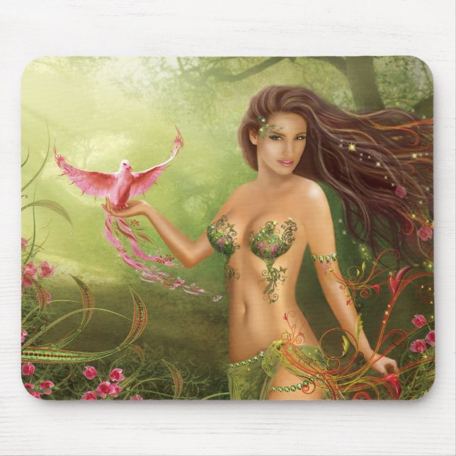 Mausunterlage "Paradiesvogel " Mousepad (Vorne)