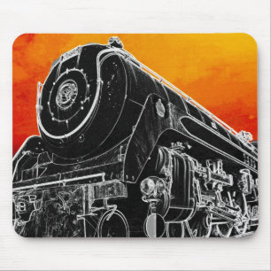 MAUSUNTERLAGE - Sonnenuntergang-Zug Mousepad