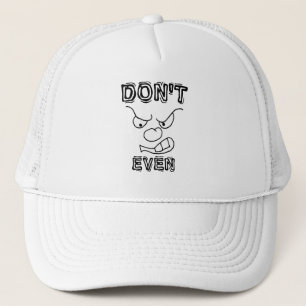 Mauvais Casquette d'attitude face en colère