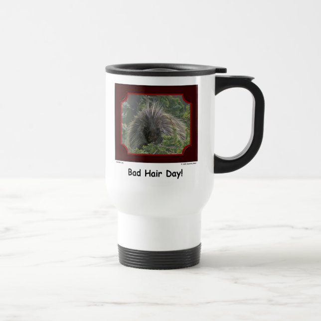 "Mauvais jour de cheveux !" Tasse de porc-épic (Droite)