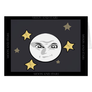 Mauvaise augmentation de lune et d'étoiles