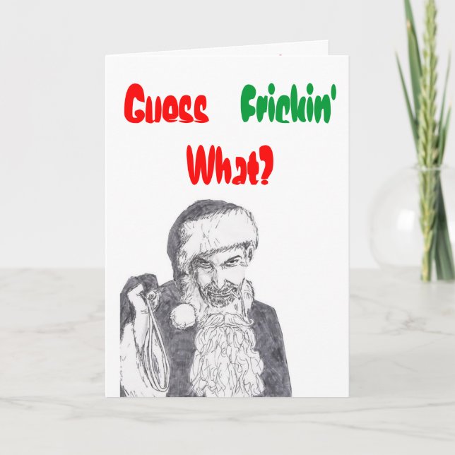 Mauvaise carte de Noël Père Noël (Devant)