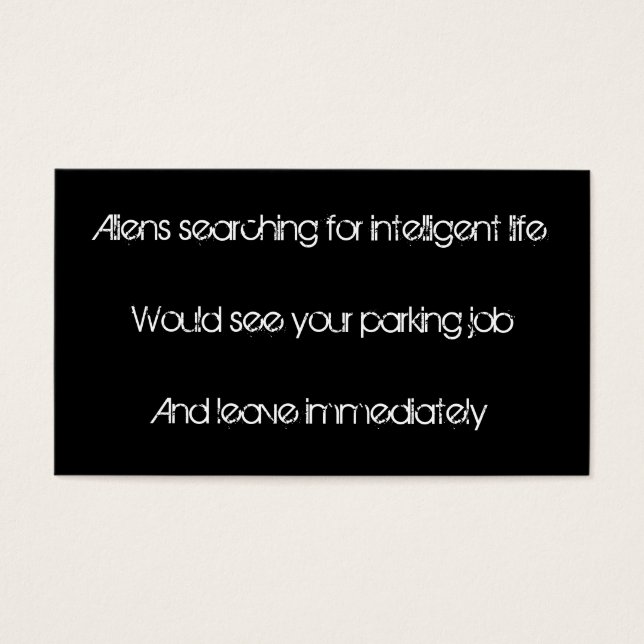 MAUVAISE carte de parking (Devant)