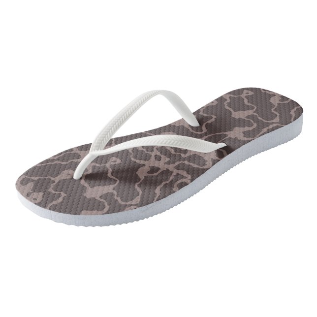 Mauve Abstrakt Flip Flops (Schrägansicht)