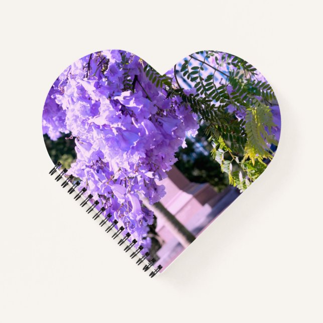 Mauve Bell Heart Notizbuch (Vorderseite)